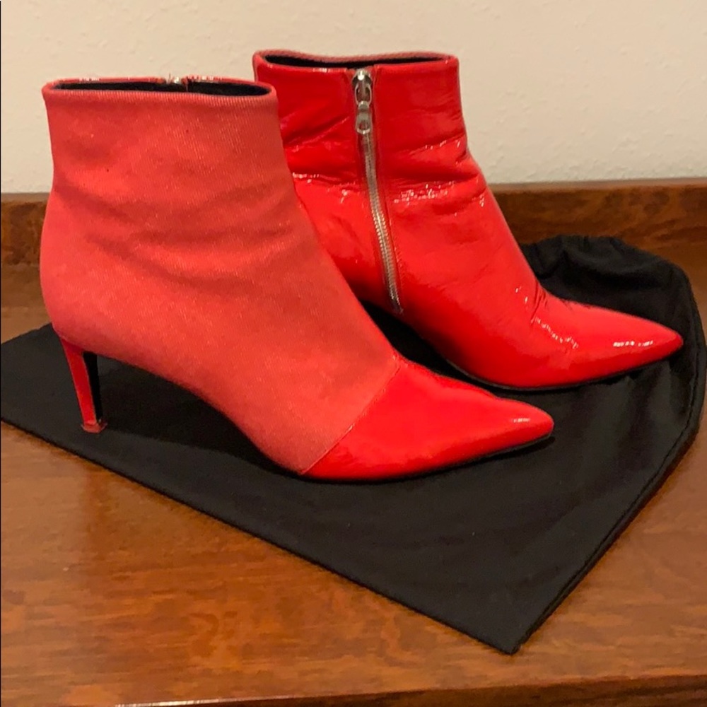 Rag And Bone Red Booties With Stiletto Heel - image 2